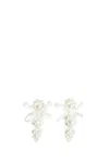 Simone Rocha Petite Bow Cluster Earrings In White