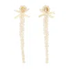 Simone Rocha Petite Bow Drip Earrings - Crystal - Yellow In Gold