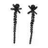 Simone Rocha Crystal-embellished Drop Earrings In Black