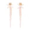 Simone Rocha Bow Crystal-drop Earrings In Pink