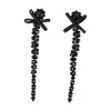 Simone Rocha Crystal-embellished Drop Earrings In Black