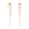 Simone Rocha Bow Crystal-drop Earrings In Pink