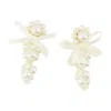 Simone Rocha Petite Bow Earrings - Synthetic - White In Neutral