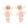 Simone Rocha Petite Bow Earrings In Pink