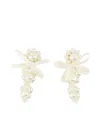 Simone Rocha Petite Bow Cluster Earrings In White