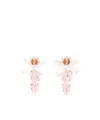 Simone Rocha Petite Bow Cluster Earrings In Pink