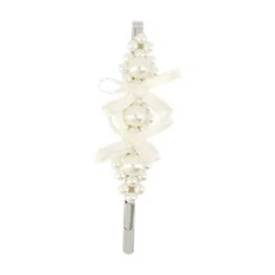 Simone Rocha Petite Bow Hair Clip In Metallic