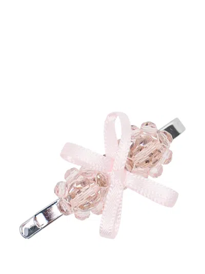 Simone Rocha Petite Bow Hair Clip In Pink