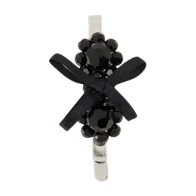 Simone Rocha Petite Bow Mini Flower Hair Clips In Animal Print