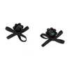 Simone Rocha Petite Daisy Earrings - Crystal - Black In Black