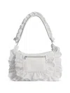 Simone Rocha Pillowcase Ruffled Nylon Shoulder Bag In White