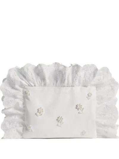 Simone Rocha Pillowcase Clutch Bag In White
