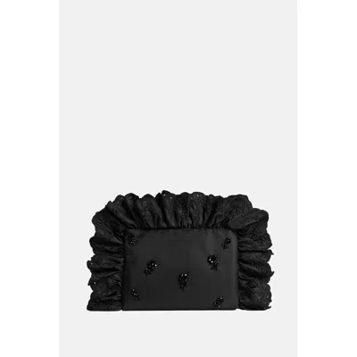 Simone Rocha Pillowcase Clutch Bag With Emb In Black