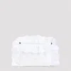 Simone Rocha Pillowcase Ruffled Nylon Shoulder Bag In White