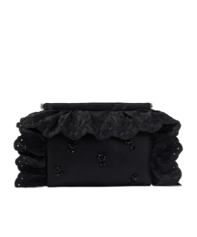 Simone Rocha Pillowcase Embellished Clutch In Black