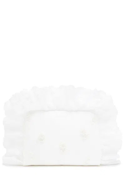 Simone Rocha Pillowcase Embroidered Padded Clutch In White