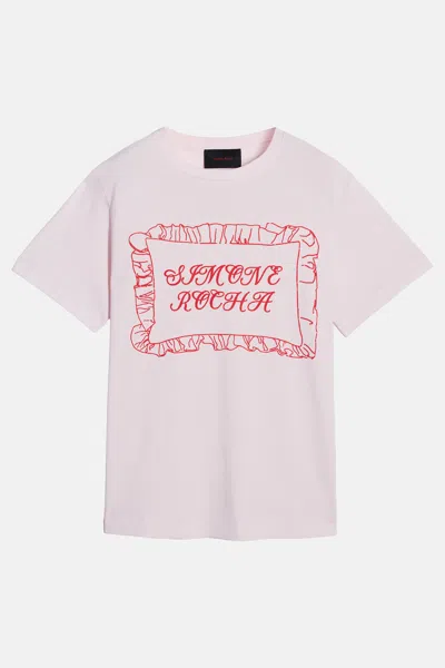 Simone Rocha Pillowcase Logo Print T-shirt In Neutral