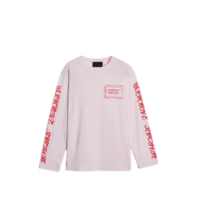 Simone Rocha Pillowcase Logo-print Long-sleeved T-shirt In Pink