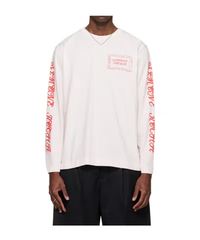 Simone Rocha Pink Pillowcase Logo Print Long Sleeve T-shirt In Multi