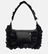 Simone Rocha Pillowcase Broderie Anglaise-trimmed Shell Shoulder Bag In Black