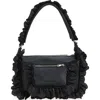 Simone Rocha Pillowcase Broderie Anglaise-trimmed Shell Shoulder Bag In Black