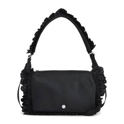 Simone Rocha Pillowcase Ruffled Shoulder Bag In Black