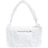 Simone Rocha Pillowcase Ruffled Nylon Shoulder Bag In White