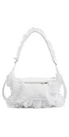Simone Rocha Pillowcase Ruffled Nylon Shoulder Bag In White