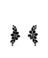 Simone Rocha Pin Button Opens And Closes Earrings In Black