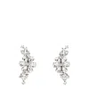 Simone Rocha Pin Button Opens And Closes Earrings In White