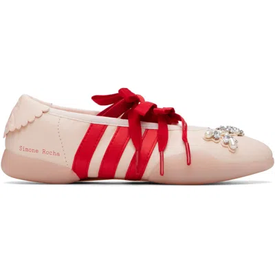 Simone Rocha Pink Adidas Originals Edition Taekwondo Ballerina Sneakers In Neutral