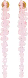 Simone Rocha Pink Double Pierce Through Drip Earrings In Pale Pink