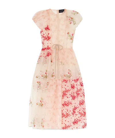 Simone Rocha Pink Floral Tulle Dress