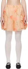 Simone Rocha Pink Layered Cargo Flap Shorts