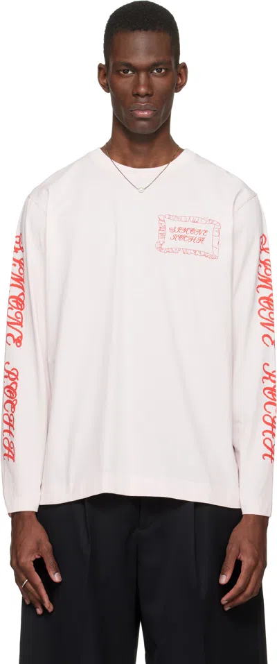 Simone Rocha Pink Pillowcase Logo Print Long Sleeve T-shirt In Multi