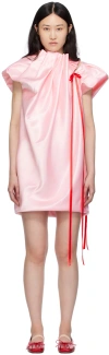 SIMONE ROCHA PINK PLEATED MINIDRESS