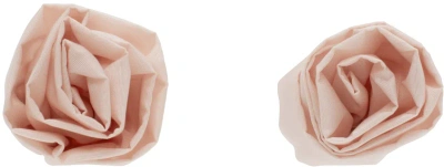 Simone Rocha Pink Rose Stud Earrings