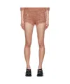 Simone Rocha Pink Tinsel Knit Shorts In Pink