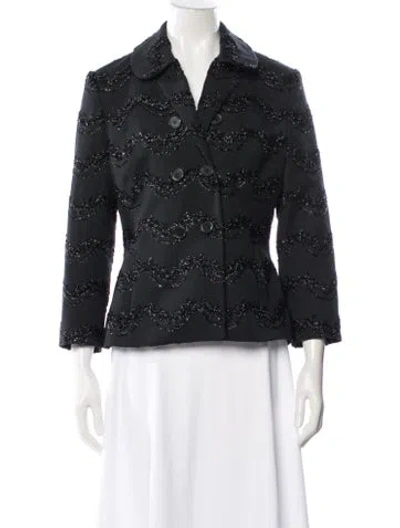 Pre-owned Simone Rocha Plaid Print Jacket In Black