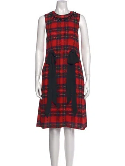 Pre-owned Simone Rocha Plaid Print Knee-length Dress In Multi