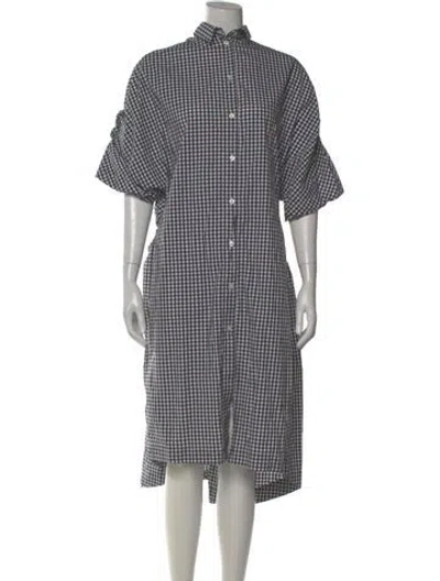 Pre-owned Simone Rocha Plaid Print Midi Length Dress In Black