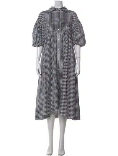 Pre-owned Simone Rocha Plaid Print Midi Length Dress In Multi