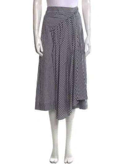 Pre-owned Simone Rocha Plaid Print Midi Length Skirt In Black
