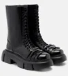 Simone Rocha Platform Leather Combat Boots In Black