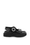 SIMONE ROCHA PLATFORM SANDALS WITH PEARLS AND CRYSTALS