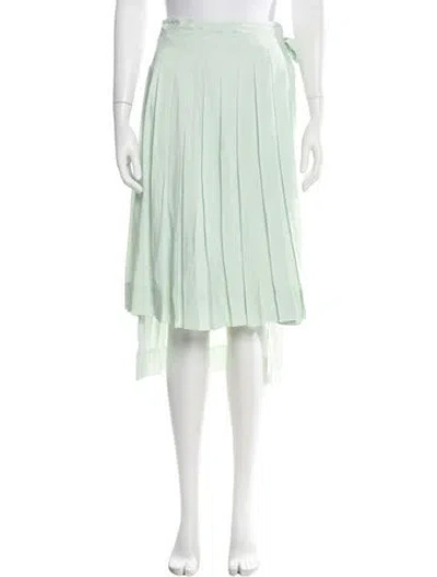 Pre-owned Simone Rocha Pleated Accents Midi Length Skirt In Green