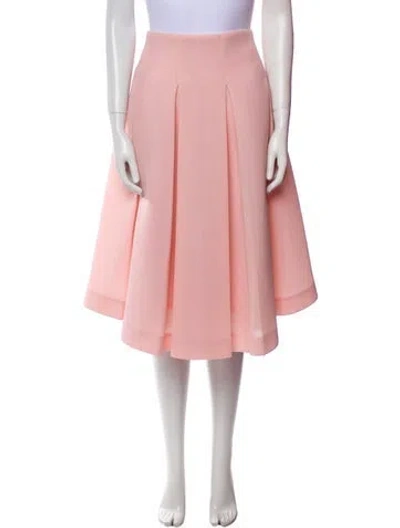 Pre-owned Simone Rocha Pleated Accents Midi Length Skirt In Pink