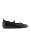Simone Rocha Black Classic Logo Band Ballerina Flats In Black