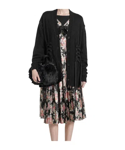 Simone Rocha Pleated Dress In Black