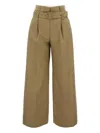 Simone Rocha Multi Belt Loop Pleated Wide Leg Trousers In Neutral